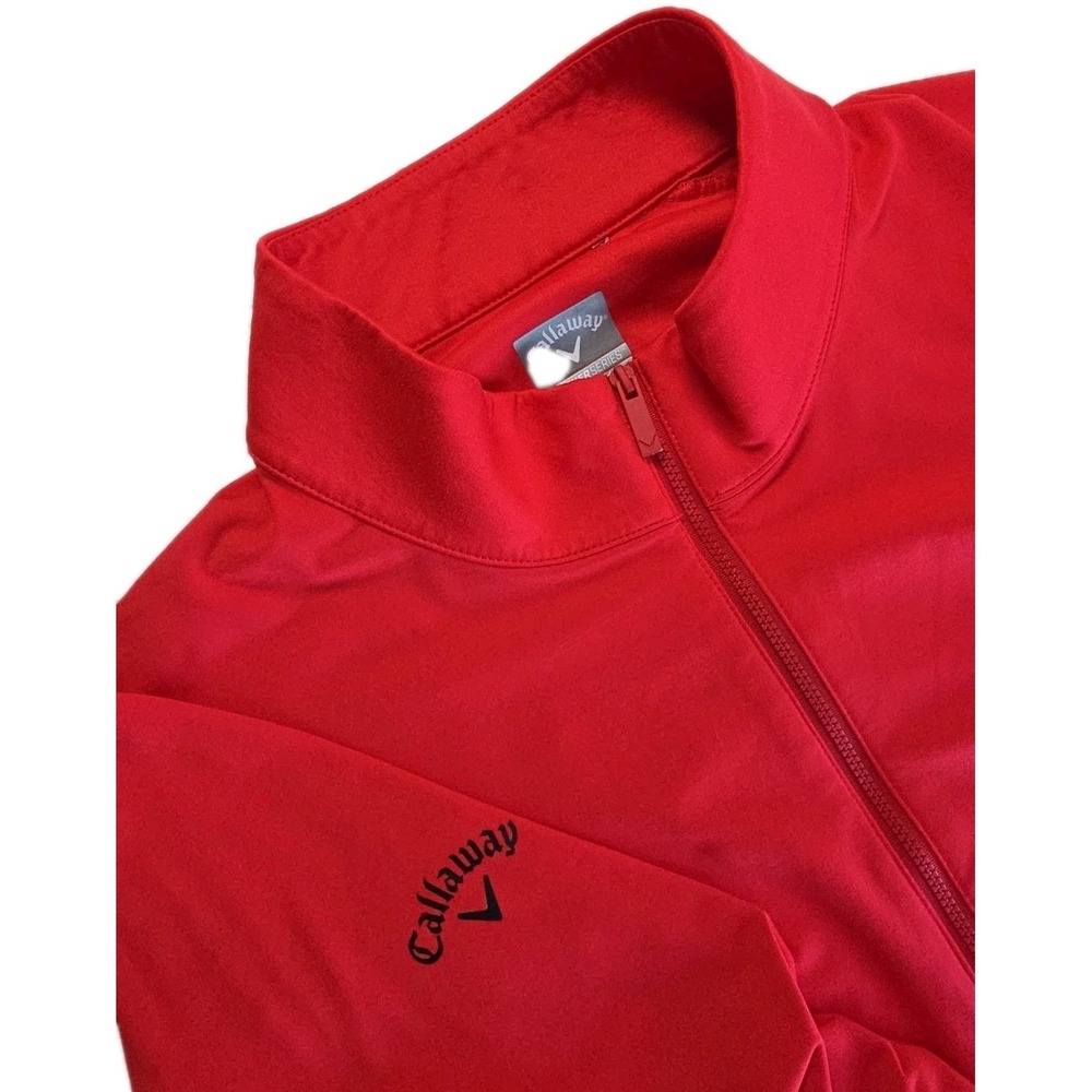 Callaway Mens XXL Weather Series 1/4 Zip Shirt Golf RED Logo LONG SLEEVE